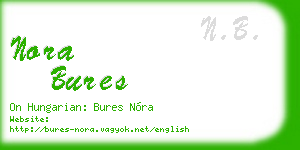 nora bures business card